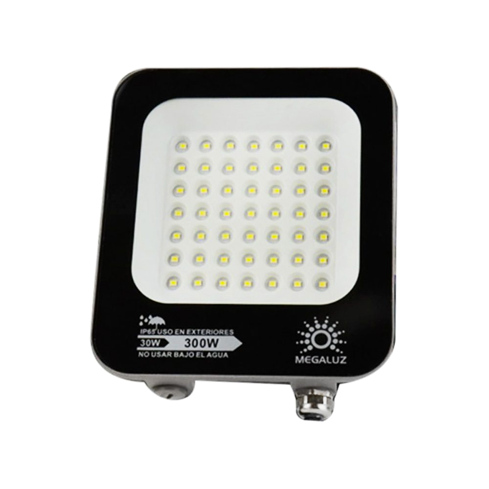 Reflector Led 30 Watts IP65 Luz Fría 3300lm Base Ajustable