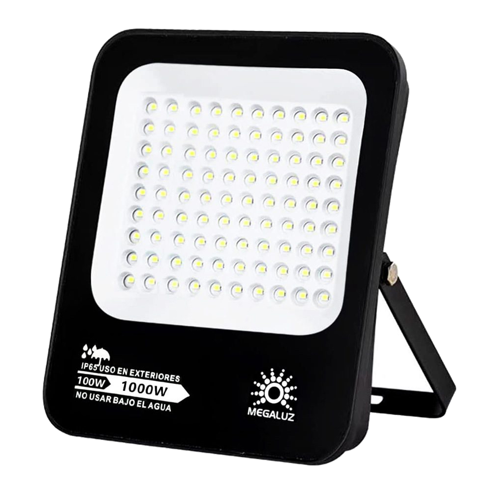 Reflector Led 100 Watts Luz Fría IP65 Base Ajustable 11000lm