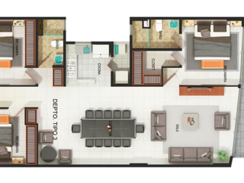 Departamentos Tipo 3 Zibatá México