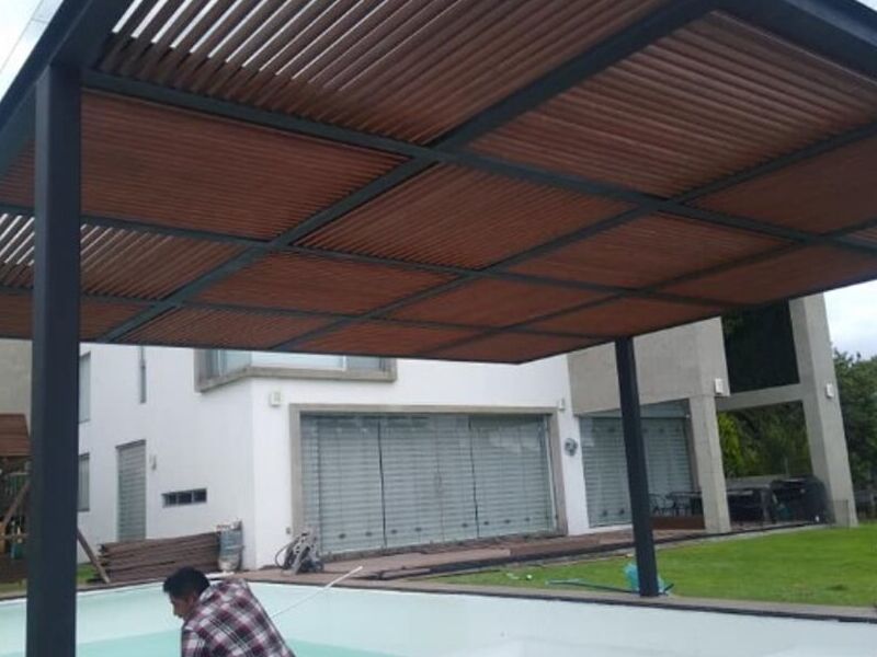 Pérgola estructura de aluminio México