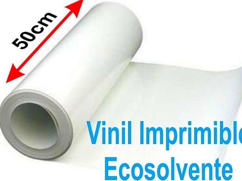 VINIL TEXTIL BLANCO  CON TINTA ECOSOLVENTE