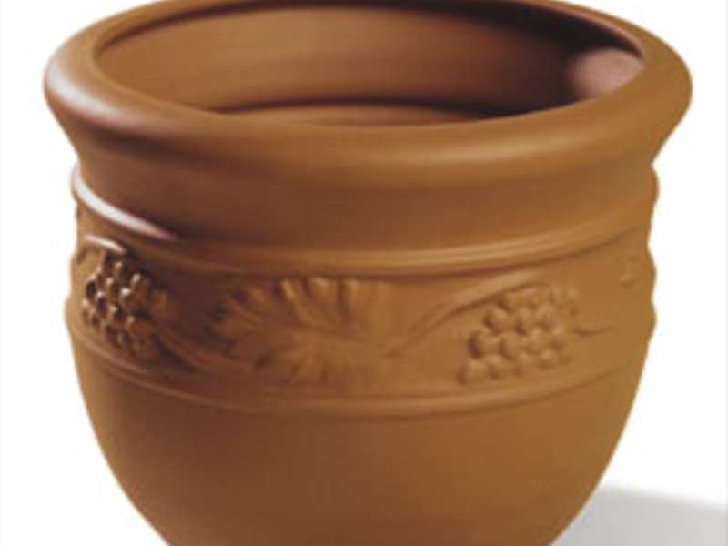Macetas de Barro con Relieve