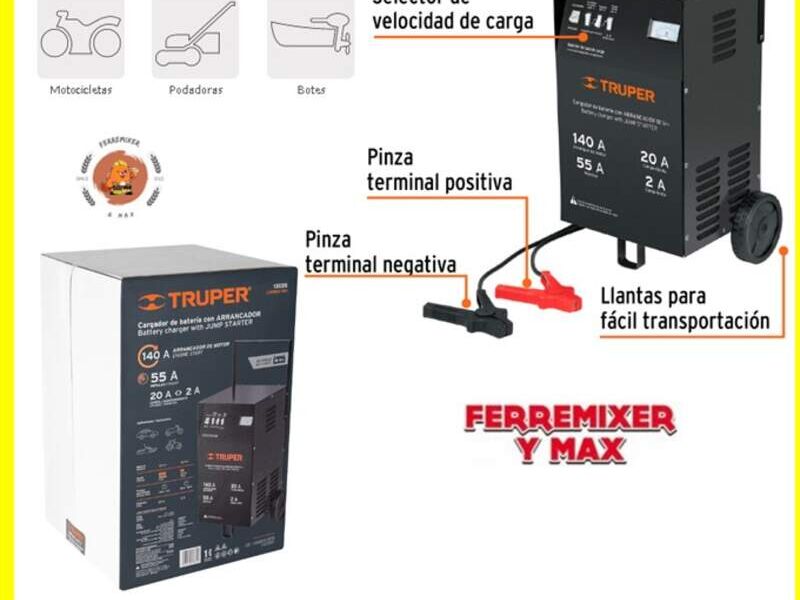 CARGADOR DE 140 A PARA BATERÍAS DE 12 V