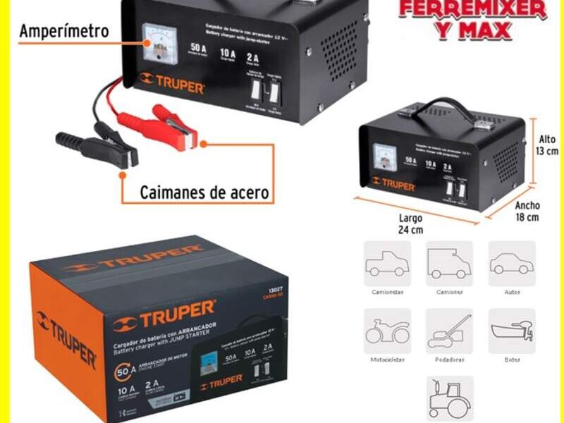 CARGADOR DE 50 A PARA BATERÍAS DE 12 V EX