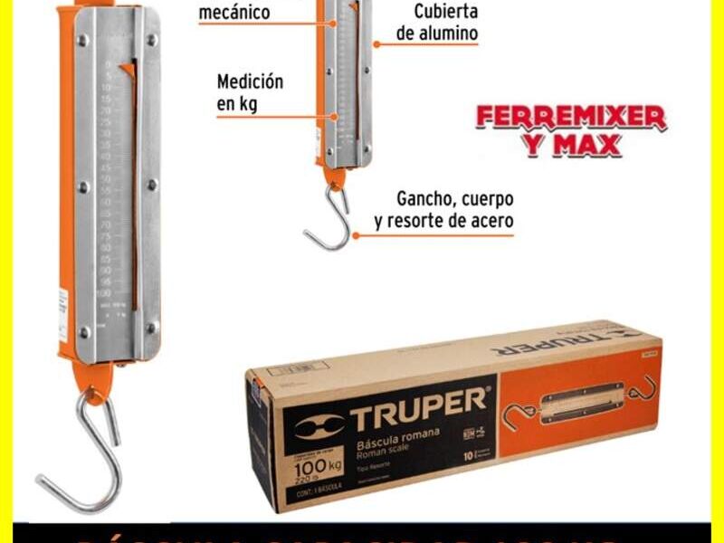 BÁSCULA CAPACIDAD 100 KG ROMANA DE RESORTE