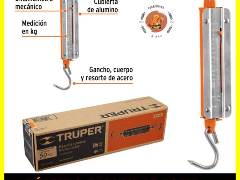 BÁSCULA CAPACIDAD 50 KG ROMANA DE RESORTE