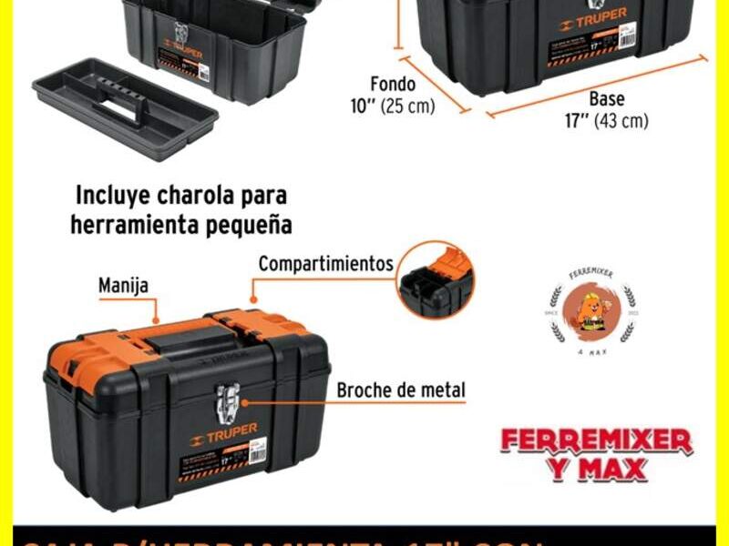 CAJA P/HERRAMIENTA 17" CON COMPARTIMENTOS