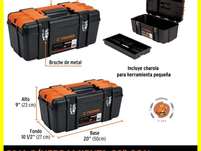 CAJA P/HERRAMIENTA 20" CON COMPARTIMENTOS