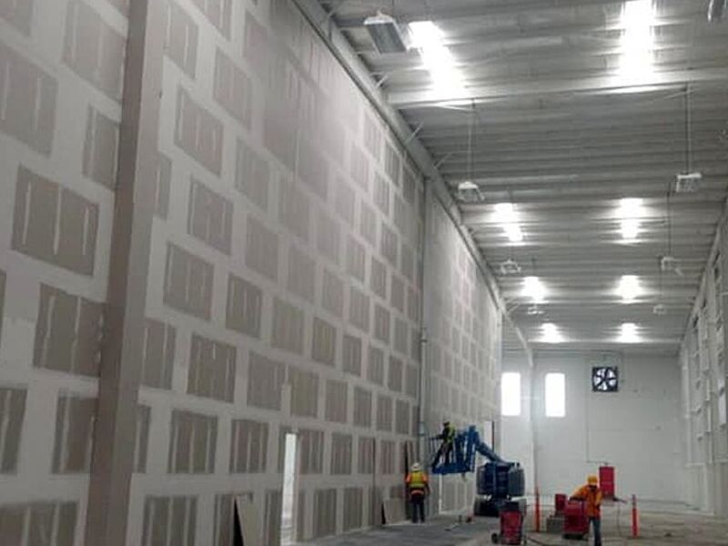 Construcción muro tabla roca México