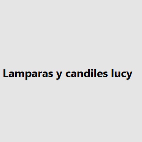 Lamparas y candiles lucy