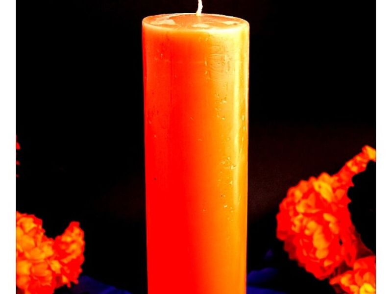 Vela naranja larga Mexico
