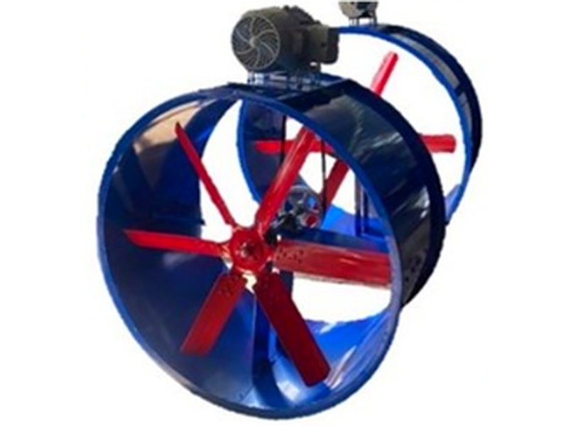 Ventilador Industrial Doble Aspas Rojas SIVEXOR Mexico