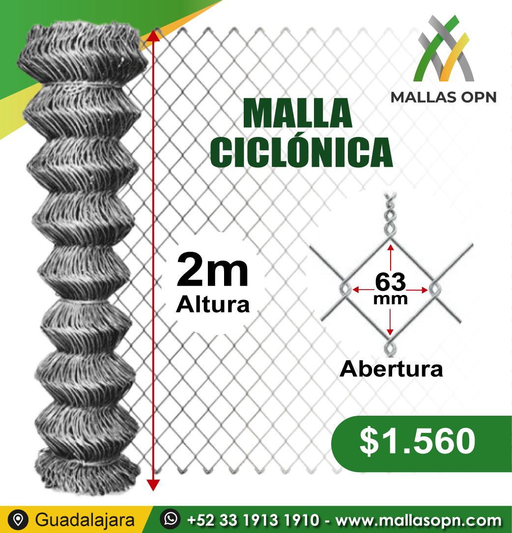 Fabricación de malla ciclónica galvanizada para todo tipo de cercados perimetrales
