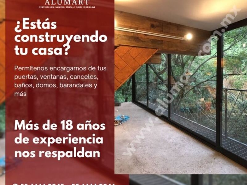 Canceleria de aluminio negro Coyoacán