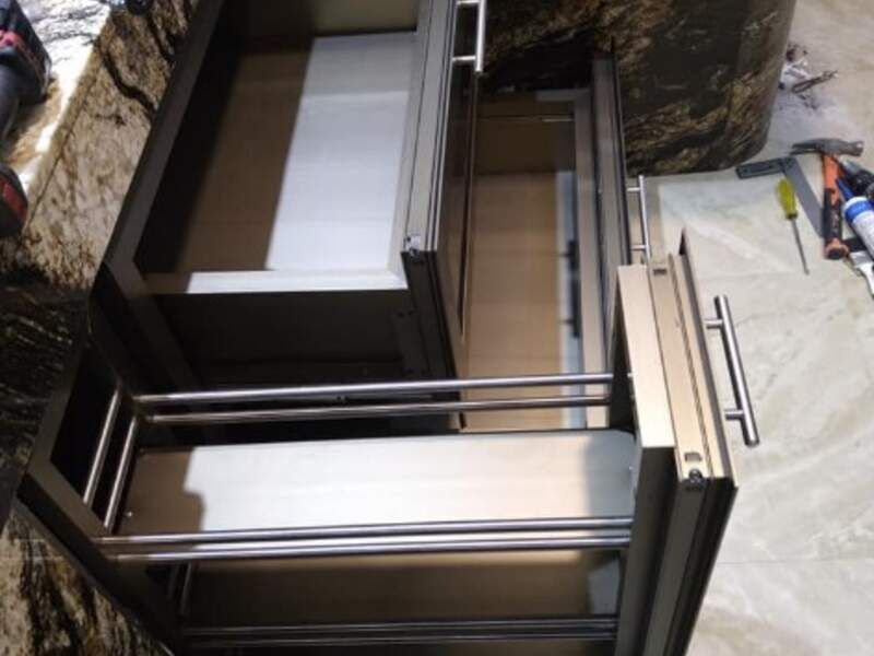 Cocina integral de aluminio y vidrio México