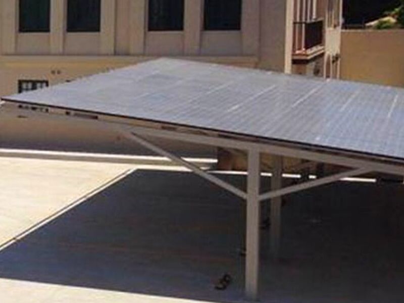 Construcción techo panel solar Mexicali