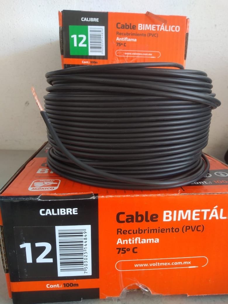 Cable bimetal recubrimiento PVC