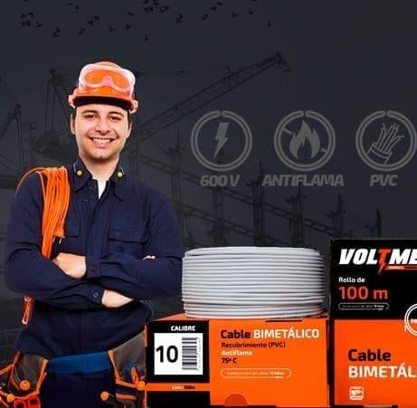 Cable bimetálico Voltmex 100 metros