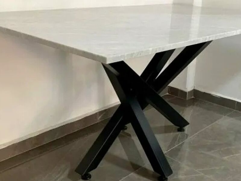 Mesa rectangular mármol blanco carrara México