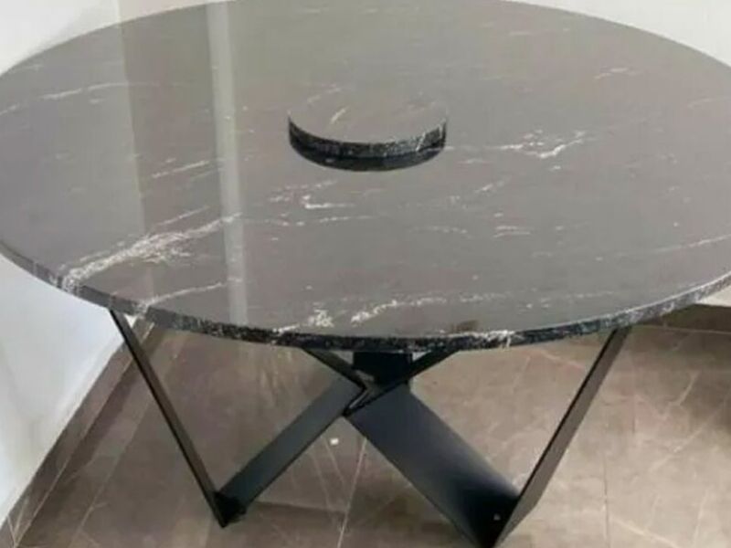 Mesa circular granito vía láctea México
