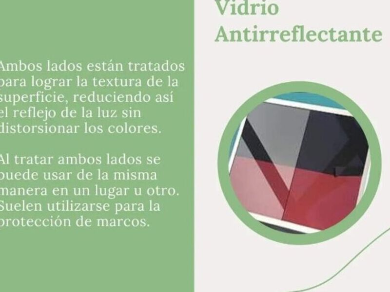 Vidrio antirreflectante México