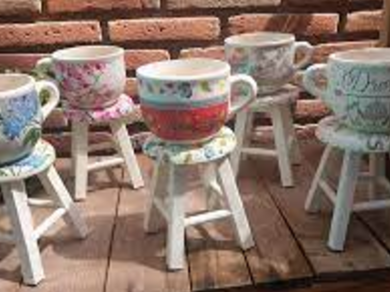 Maceta en forma de taza 