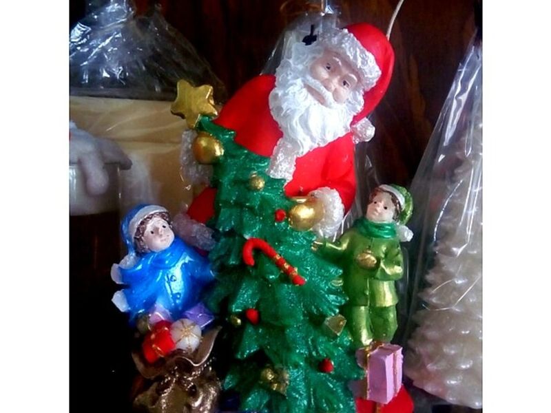 Vela Santa Claus en Árbol Navidad Torreon