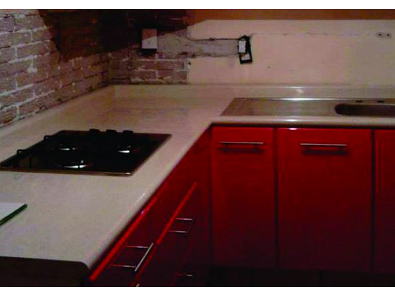 Cocina Moderna Rojo Vibrante México