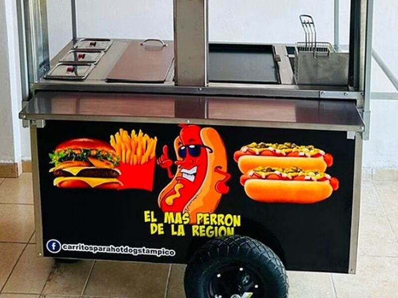 Carrito mini tradicional  hamburguesas México 