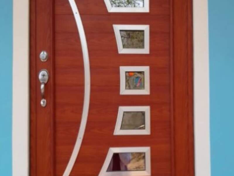 Puerta imitación madera Acaxtlahuacán