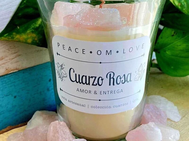 Vela Cuarzo Rosa Queretaro