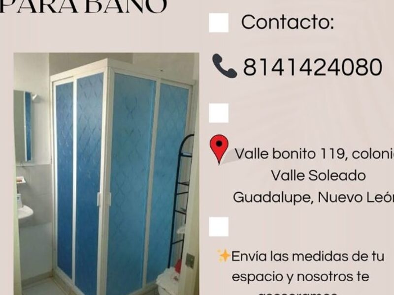 Cancel tipo escuadra para baño Nuevo León