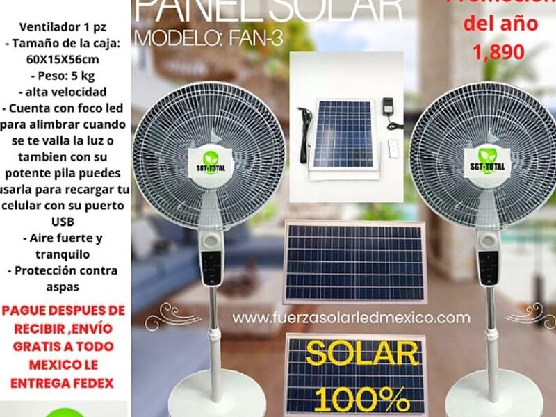 VENTILADOR PANEL SOLAR MEXICO