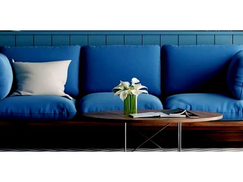 Tela Azul Sofa Mexico