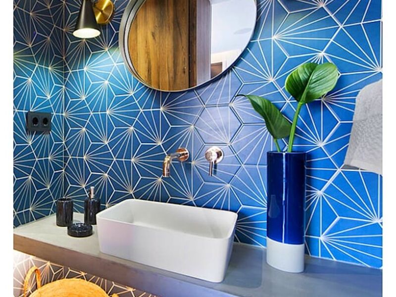 Azulejo 15x15 azul México