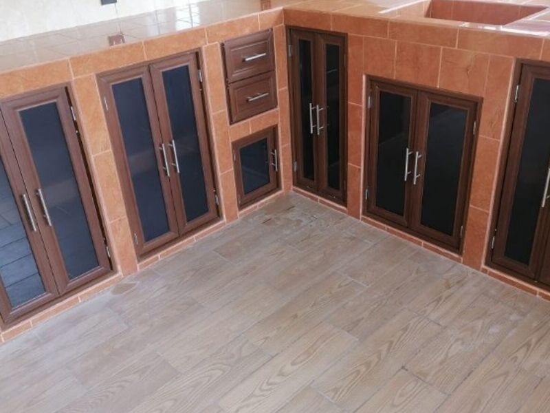 Cocina integral en color Nogal Tepotzotlán