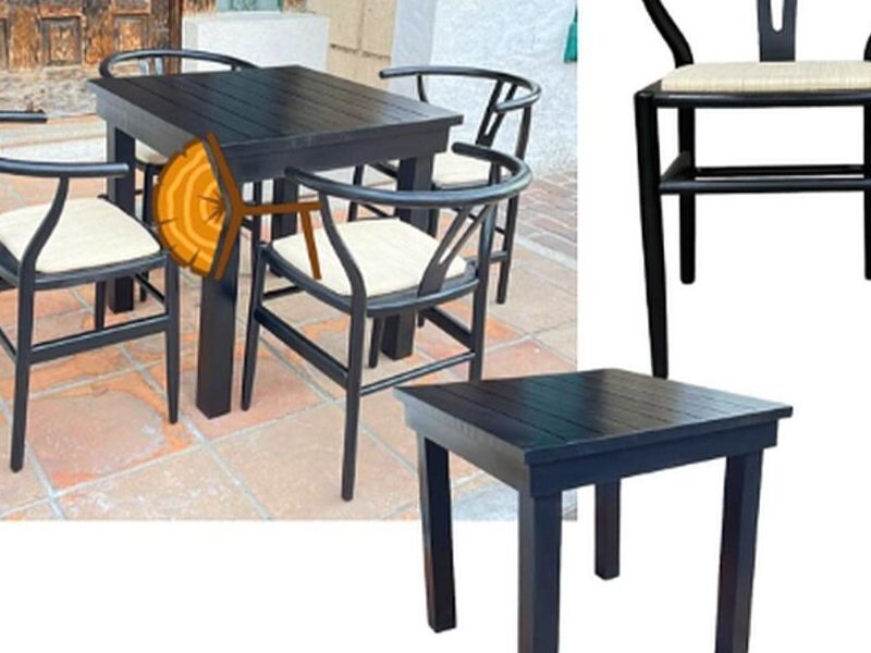 MESA COMEDOR CUADRADA NEGRA MEXICO