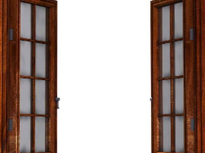Ventana imitación madera chocolate México