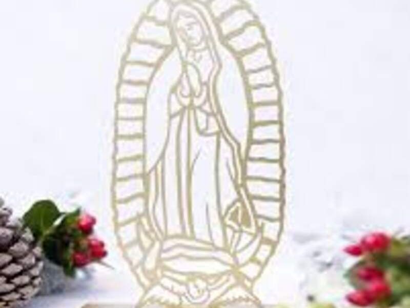 Adorno Virgen Dorada Tabasco