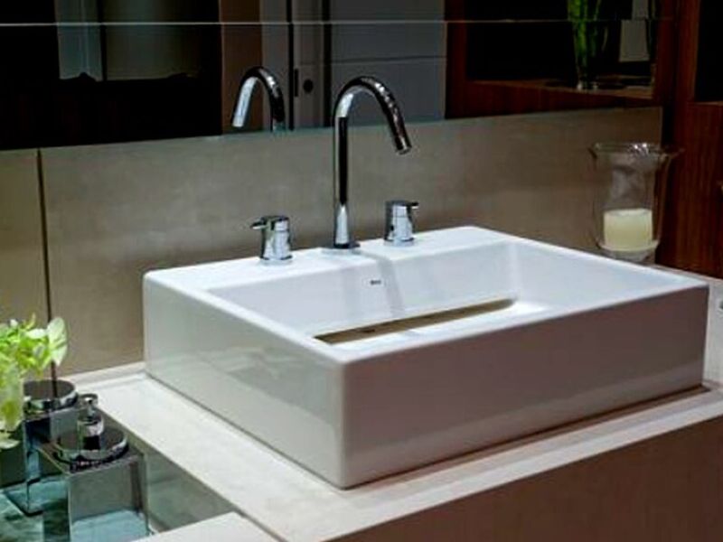 Lavabo blanco cuadrado Mexico