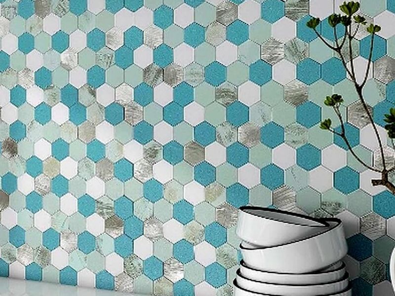 Azulejos lineas celestes Mexico
