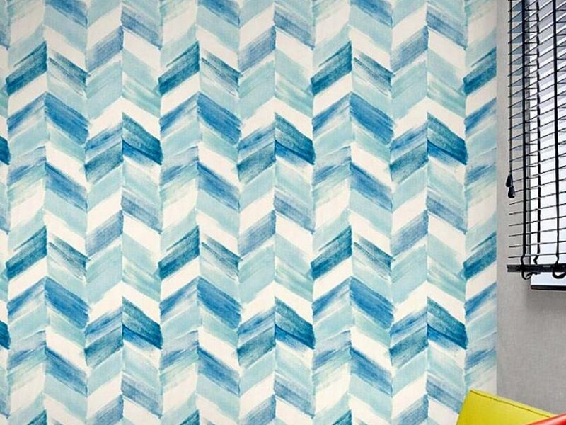 Papel tapiz rayas celestes Mexico