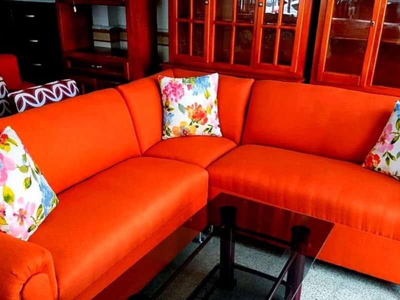 Sofa esquinero naranja Mexico