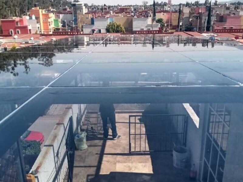 Roof garden cristal templado CDMX