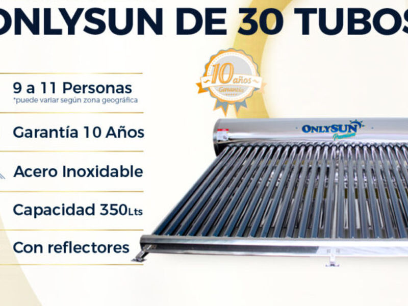 CALENTADOR SOLAR 30 TUBOS MÉXICO
