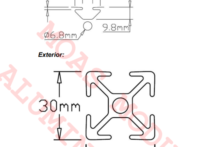 Perfiles de Aluminio 30x30 mm México