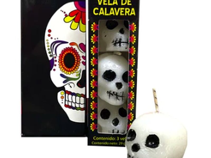 Vela aromática calavera México
