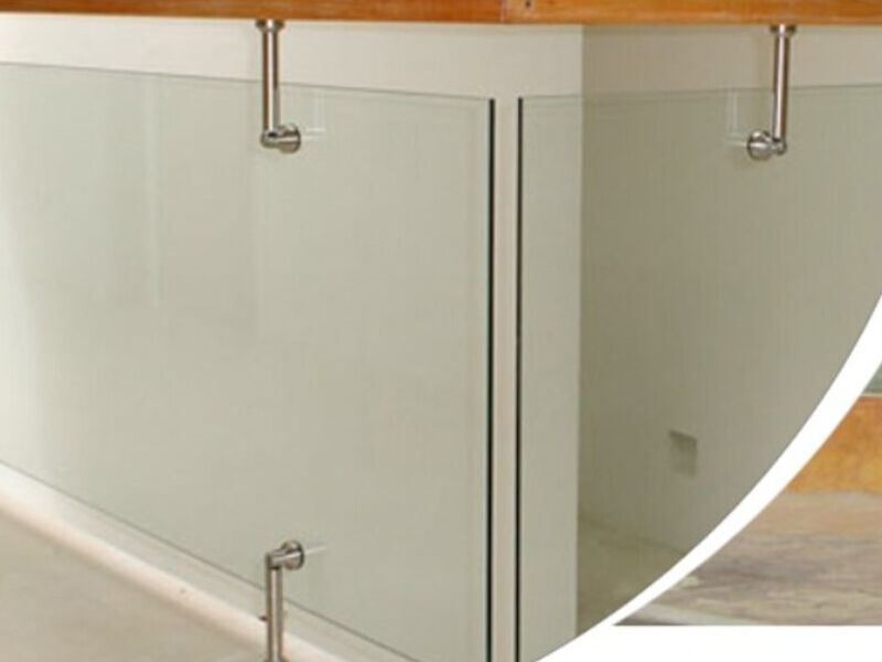 Barandal vidrio templado y aluminio México