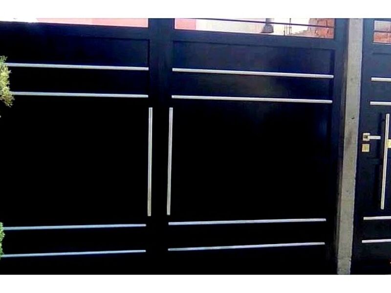 porton electrico mas puerta peatonal mx