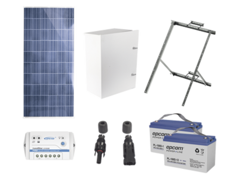 Kit energía solar 12/24 2 bateria México